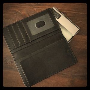 Black leather wallet
